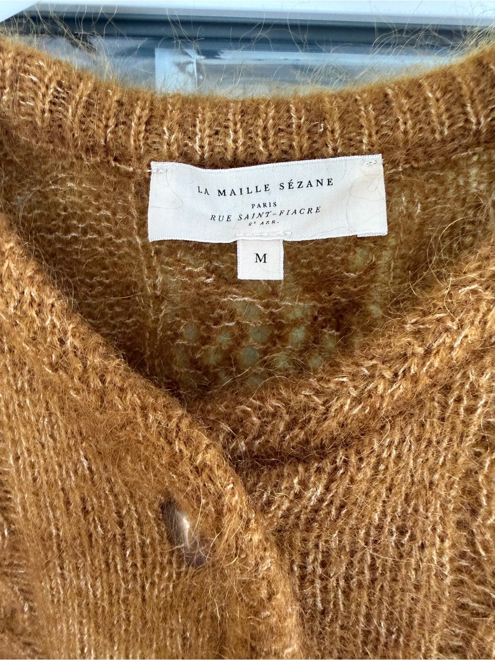 NWOT Sézane Evi Mohair Cardigan, Olive Green - Picture 5 of 8